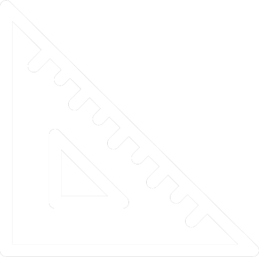 white ruler triangle icon